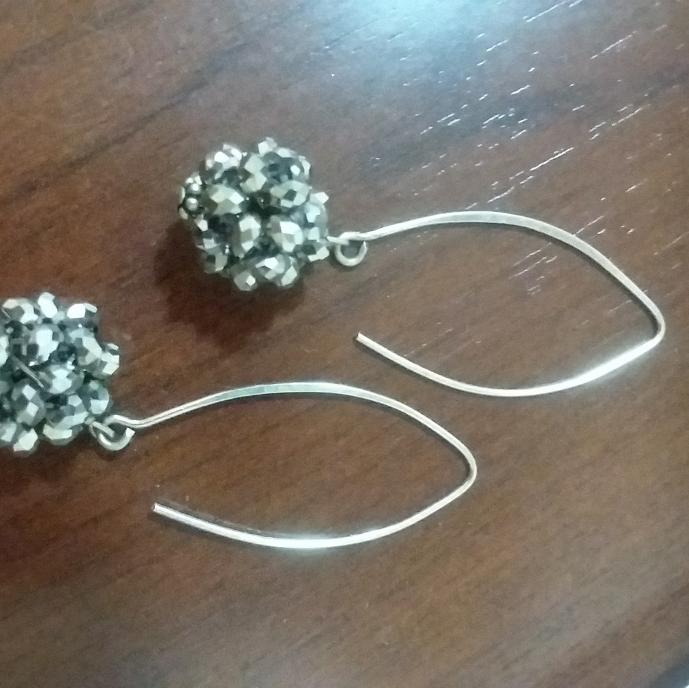 Solid Sterling Silver Long Swarovski Crystal Balls - image 5